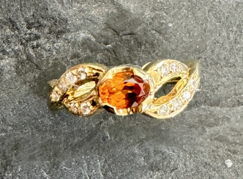 Mandarin - Granat Ring 585 GG